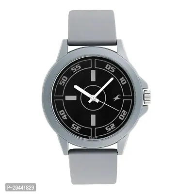 3123SL02 Black Strap PU Grey Premium Sports Analog Timepiece For Boys  Men Wearing in Swimming Pool, Rainy Weather-thumb0