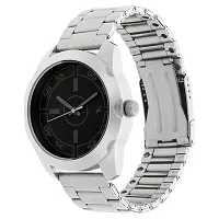 3123SM01 Black Strap Silver Chain Premium Analog Watch For Men-thumb1