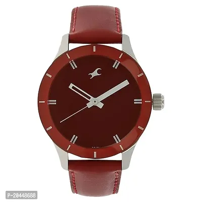 6078SL06 Brown, Red Strap Brown Premium Analog Timepiece For Girls  Women