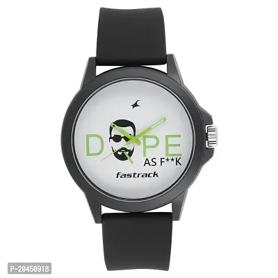 38024PP34 White Strap PU Black 100% Water Resistant Sport Watch For Boys  Men
