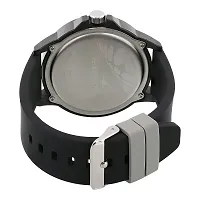 38024PP25 Black Strap PU Black 100% Water Resistant Sport Watch For Boys  Men-thumb2