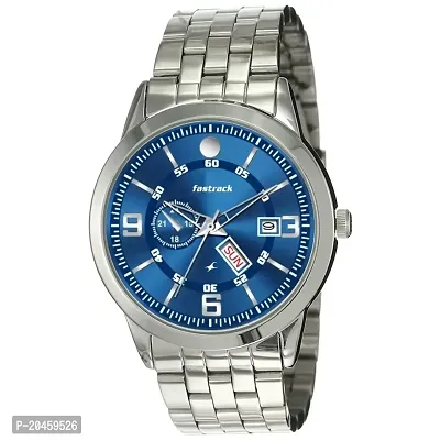 DD002SM Blue Strap Silver Chain Premium Analog Timepiece For Boys  Men