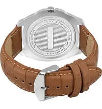 Latest WatchL364SL01 Dial White Strap Leather Brown Premium Analog Wrist Watch for Men-thumb2