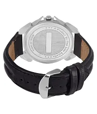 Latest Designer Watch 351SL01 Dial White Strap Leather Black Analog Wrist Watch For Boys  Men-thumb1