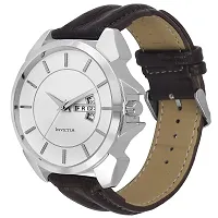 Latest Designer Watch 351SL01 Dial White Strap Leather Black Analog Wrist Watch For Boys  Men-thumb2