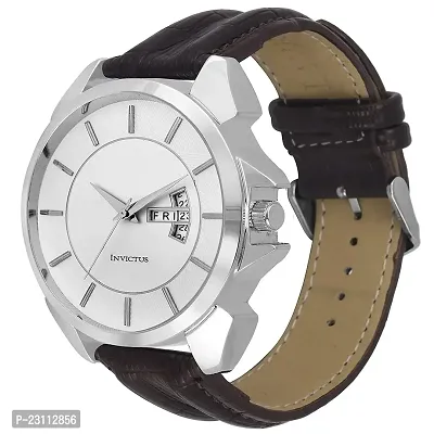 Latest Designer Watch 351SL01 Dial White Strap Leather Black Analog Wrist Watch For Boys  Men-thumb3