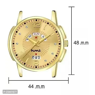 Latest Trendy Watch Dial Gold With Golden Chain Premium Analog Wrist Watch For Boys  Men-thumb3