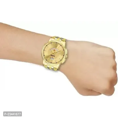 Latest Trendy Watch Dial Gold With Golden Chain Premium Analog Wrist Watch For Boys  Men-thumb4