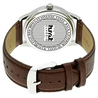 Latest Trendy Watch Dial Brown Strap Leather Brown Premium Analog Wrist Watch For Boys  Men-thumb3
