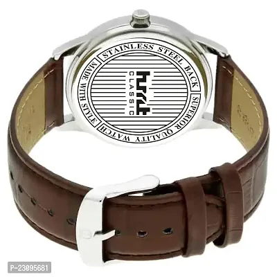 Latest Trendy Watch Dial Brown Strap Leather Brown Premium Analog Wrist Watch For Boys  Men-thumb4