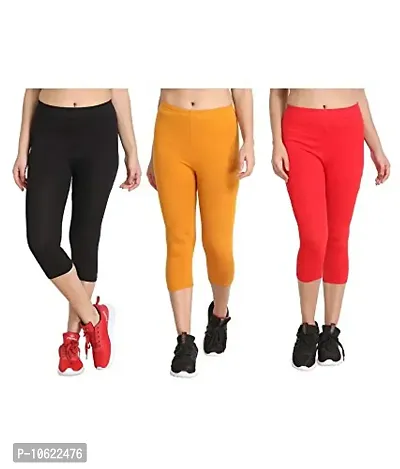 Buy online Pack Of 3 Capri Leggings from Capris & Leggings for Women by  Gracit for ₹799 at 69% off | 2024 Limeroad.com