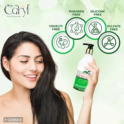 Caryl 300 ml Gentle Care Sulfate free Shampoo Cleanses and Restores Hair Shine Enriched with Biotin, Almond Oil  Green Tea Extract Suitable for Men  Women-thumb3
