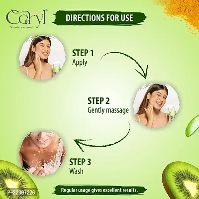 Caryl 100 ML Fresh  Glow Face Wash With Aloe Vera,Turmeric Extract  Kiwi Fruit Extract - Cleansing Skin Whitening Facial Foam Paraben Free -Men and Women Suitable for All Skin Types-thumb5