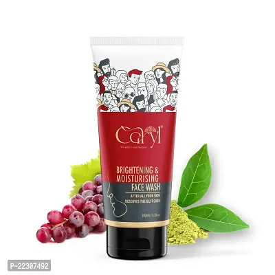 Caryl 100 ML Brightening  Moisturizing Face Wash With Red wine, Cleansing, Whitening  Revitalizes Skin |Peraben Free Men and Women Suitable for All Skin Types