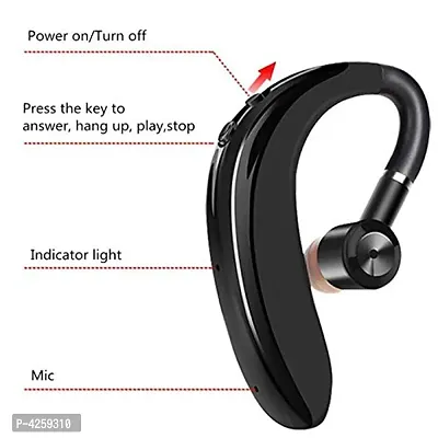 S109 One Ear Bluetooth Earphone Wireless Headphones for Mobile Phone Sports Stereo Jogger,Running,Gyming Bluetooth Headset Compatible with All Devices-thumb4