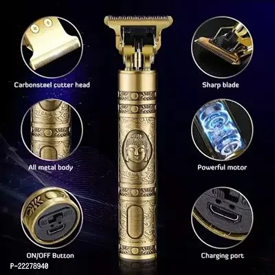 Maxtop Golden Trimmer Buddha Style Trimmer, Professional Hair Clipper, Adjustable Blade Clipper, Hair Trimmer and Shaver For Men, Retro Oil Head Close Cut Precise hair Trimming Machine-thumb4