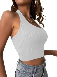 Classic Cotton Solid Crop Top for Womens-thumb1