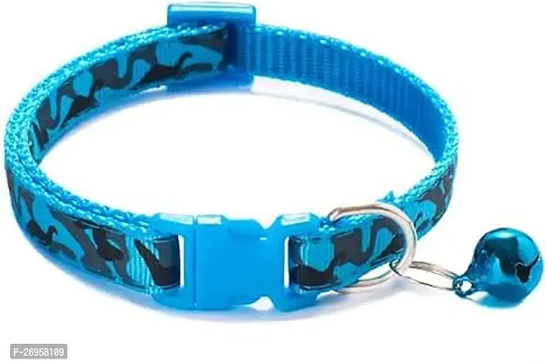 Stylish Blue Paw Cat Collar With Bell