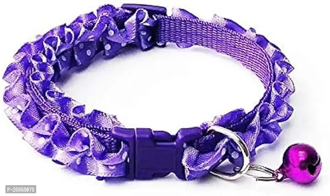 Stylish Purple Paw Cat Collar With Bell-thumb0