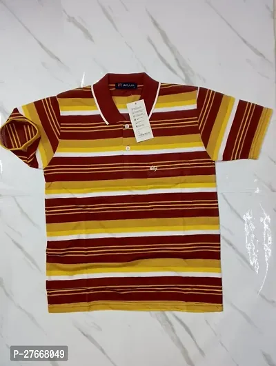 Classic Cotton Striped Tshirt for Men-thumb0