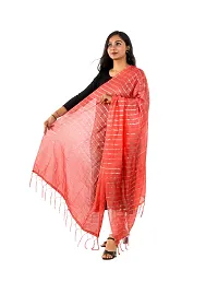 Stylish Peach Chanderi Silk Dupattas For Women-thumb2