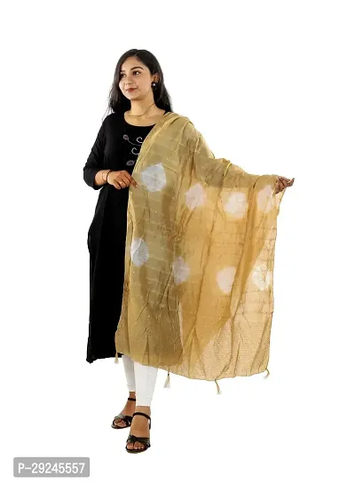 Stylish Beige Chanderi Silk Dupattas For Women