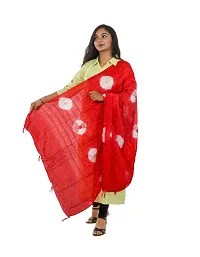 Stylish Red Chanderi Silk Dupattas For Women-thumb2