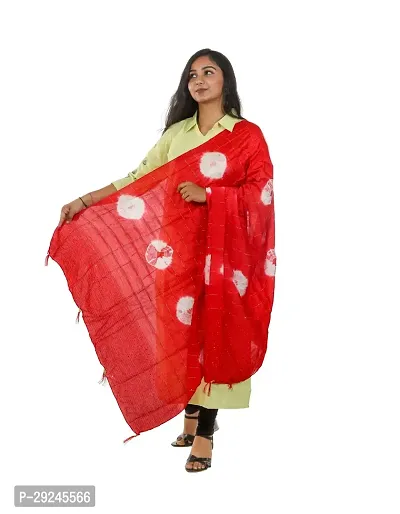 Stylish Red Chanderi Silk Dupattas For Women-thumb3