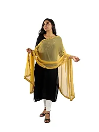 Stylish Yellow Nazneen Dupattas For Women-thumb1