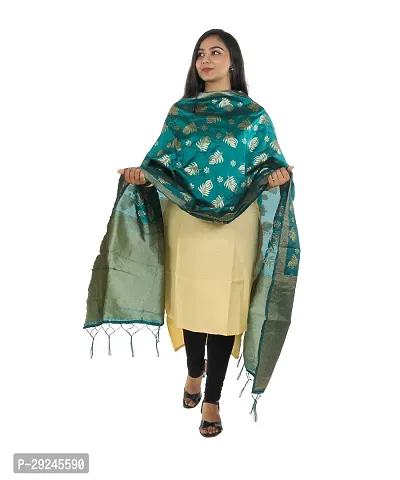 Stylish Green Jacquard Dupattas For Women-thumb2