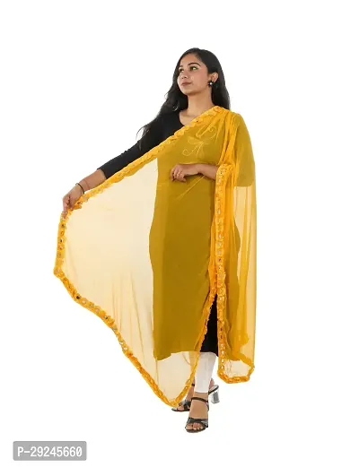 Stylish Yellow Nazneen Dupattas For Women-thumb3