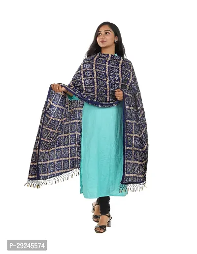 Stylish Navy Blue Chinnon Dupattas For Women-thumb2