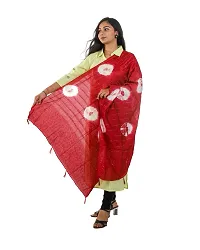 Stylish Red Chanderi Silk Dupattas For Women-thumb2