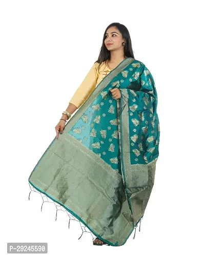 Stylish Green Jacquard Dupattas For Women-thumb3