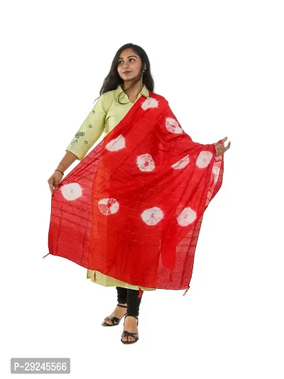 Stylish Red Chanderi Silk Dupattas For Women-thumb0