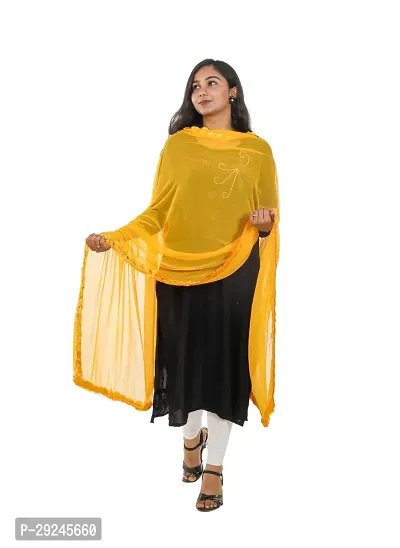 Stylish Yellow Nazneen Dupattas For Women-thumb2