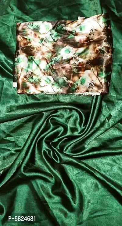 Beautiful Satin Saree with Blouse piece