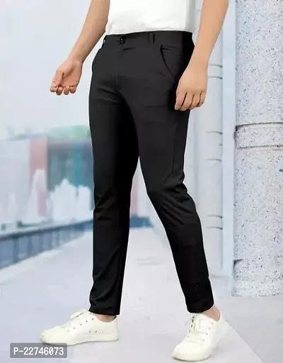 Stylish Men Lycra Mid-Rise Casual Trouser-thumb0