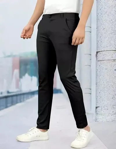 Must Have Cotton Spandex Casual Trousers For Men