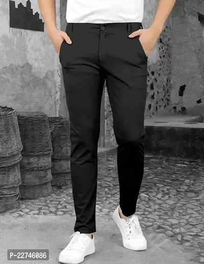 Stylish Men Lycra Mid-Rise Casual Trouser-thumb0