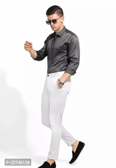 Stylish Men Lycra Mid-Rise Casual Trouser-thumb0