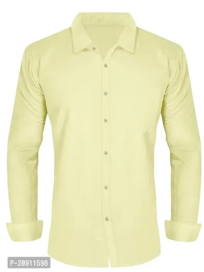 Stylish Green Cotton Blend Regular Fit Shirt For Men