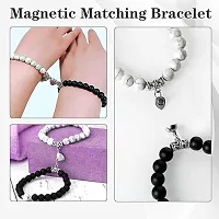 Heart-Shaped Magnetic Couples Bracelet ndash; Perfect Gift for Anniversary, Valentinersquo;s Day.-thumb1