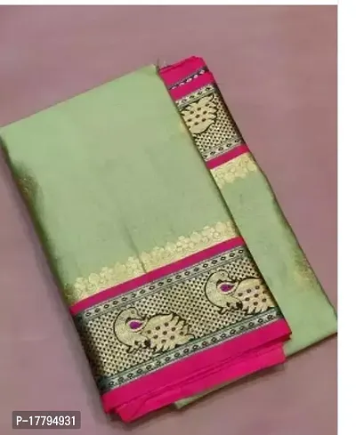 Stylish Women Cotton Saree with Blouse Piece-thumb0