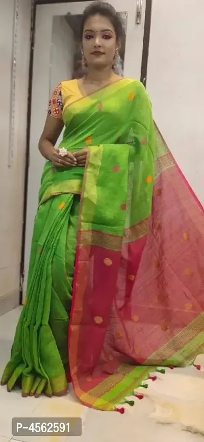 Beautiful Cotton Saree with Blouse piece-thumb0