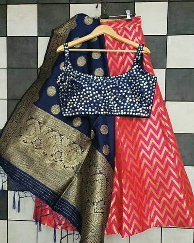 Embroidered Lehenga Choli Set For Women
