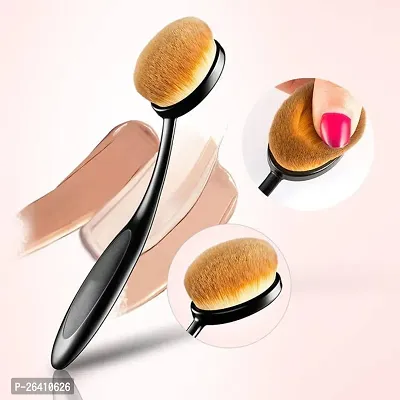 OneMy Face Body Makeup Brush Oval Foundation Brush Para Base De Maquillaje for Liquid Foundation Powder Cream Contour Buffing Stippling Blending Palm Brush for Travel or On the Go (oval brush) 1psc-thumb2