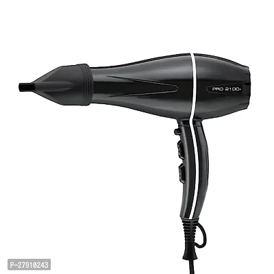 2100+ Hair Dryer| 2000W| Black| Low Noise Function| Interchangeable Nozzles| Three heat and Two speed settings