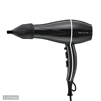 2100+ Hair Dryer| 2000W| Black| Low Noise Function| Interchangeable Nozzles| Three heat and Two speed settings