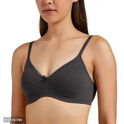 Jiya Fashion Lightly Padded Non Wired Bra for Women and Girl's (32, Black)